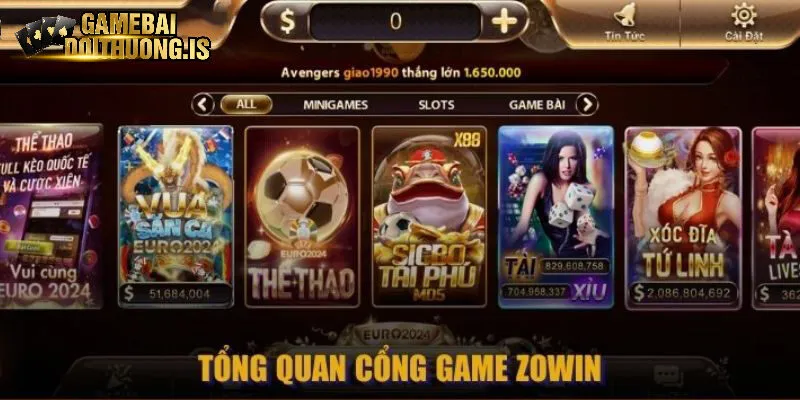 nổ hũ đổi thưởng Zowin